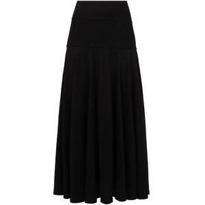 Plan C, Dames, Rokken, Zwart, Maat: 2XS Katoen,