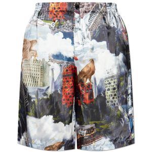 Off White, Heren, Korte broeken, Veelkleurig, Maat: S Zijde,