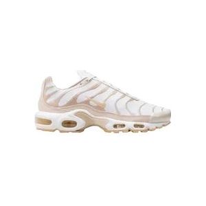 Nike Witte en Beige Leren Sneakers , Beige , Heren , Maat: 38 EU