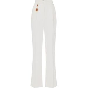 Elisabetta Franchi, Dames, Broeken, Beige, Maat: XS