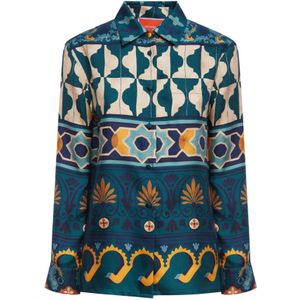 La DoubleJ, Dames, Blouses & Shirts, Veelkleurig, Maat: XL Zijde,