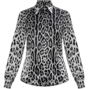 Dolce & Gabbana, Dames, Blouses & Shirts, Grijs, Maat: 2XS Zijde,