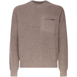 Zegna, Heren, Truien, Beige, Maat: L Wol,