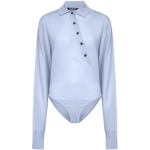 Jacquemus, Dames, Tops, Blauw, Maat: XS Wol,