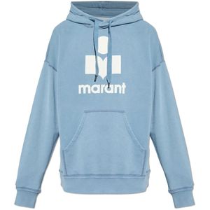 Isabel Marant, Heren, Sweatshirts & Hoodies, Blauw, Maat: M Katoen,