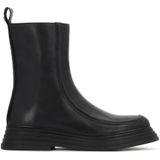 Kazar - Platte Leren Laarzen - Zwart - Dames