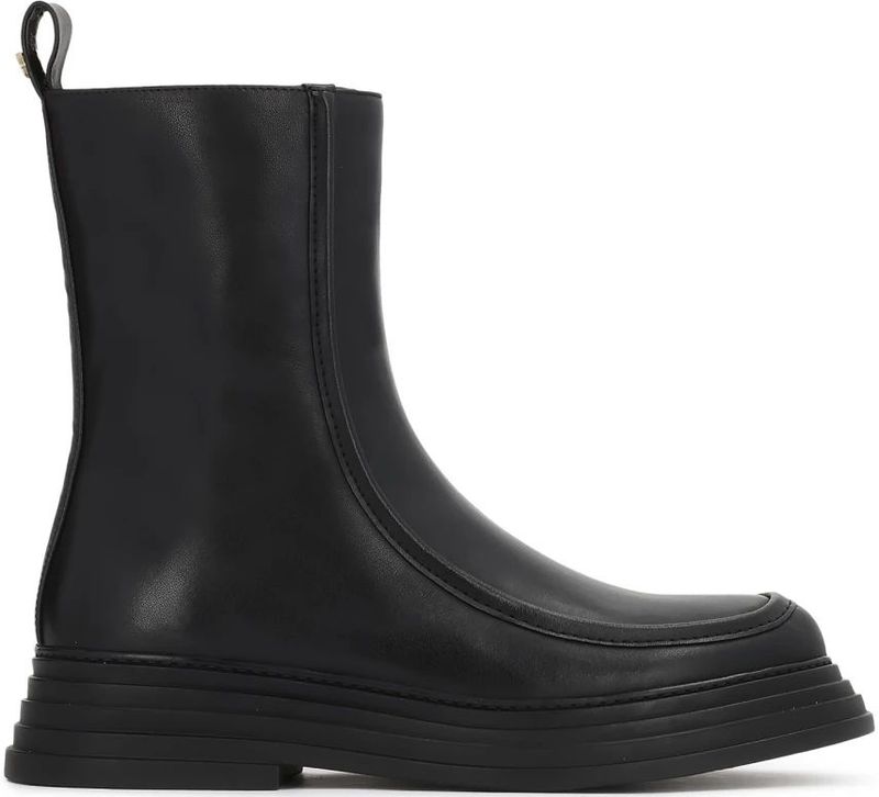 Kazar - Platte Leren Laarzen - Zwart - Dames