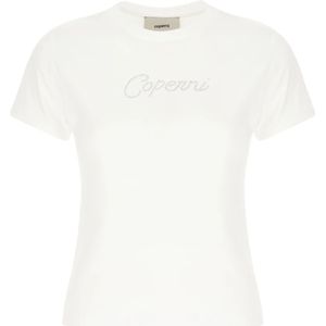 Coperni, Dames, Tops, Wit, Maat: L Katoen,