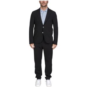 Emporio Armani - Jassen - Heren - Zwart - Klassieke Blazer Jas met Knoopsluiting