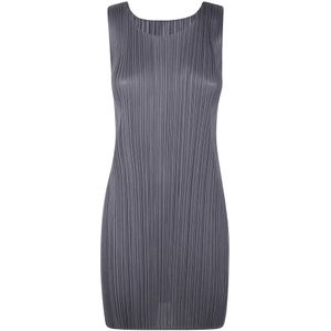 Issey Miyake, Dames, Jurken, Grijs, Maat: L