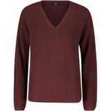 zero - Trui - Cranberry - Knitwear - V-hals - Lange Mouw
