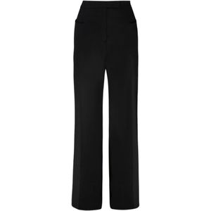Tom Ford, Dames, Broeken, Zwart, Maat: M Leer,