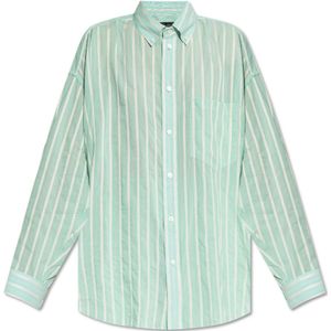 Balenciaga, Dames, Blouses & Shirts, Groen, Maat: XS Katoen,