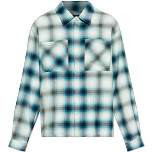 Represent, Heren, Overhemden, Blauw, Maat: S Flanel,