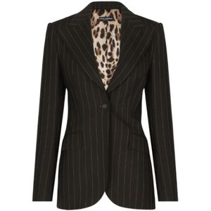 Dolce & Gabbana, Dames, Jassen, Bruin, Maat: XS Wol,