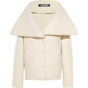 Jacquemus, Dames, Mantels, Beige, Maat: XS Wol,