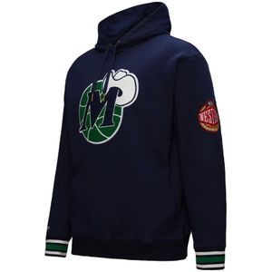 Mitchell & Ness, Heren, Sweatshirts & Hoodies, Blauw, Maat: XS Fleece,