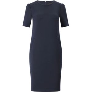 Marc Cain - Knielange Jurk - Effen - Met Steekzakken