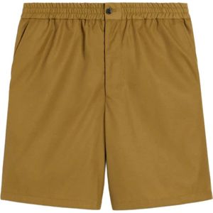 Ami Paris, Heren, Korte broeken, Bruin, Maat: M Nylon,