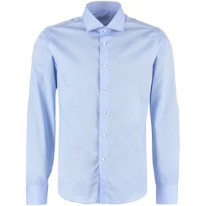 THE (Alphabet), Heren, Overhemden, Blauw, Maat: 3XL Katoen,