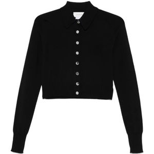 Sportmax, Dames, Truien, Zwart, Maat: L Wol,