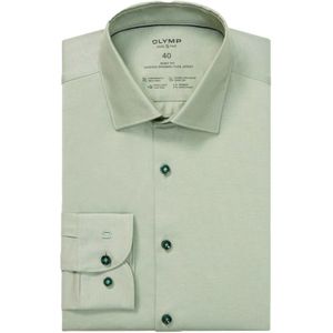 OLYMP - 24/7 Level 5 - Body Fit Overhemd - Groen - Strijkvriendelijk