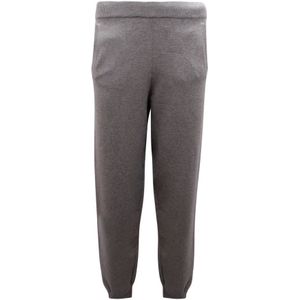 Max Mara, Dames, Broeken, Grijs, Maat: S Wol,