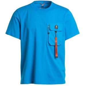 Parajumpers, Heren, Tops, Blauw, Maat: L Katoen,