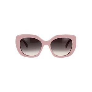Celine Vlinder zonnebril in roze acetaat met bruine gradient lenzen , Pink , Dames , Maat: 55 MM