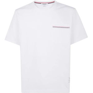 Thom Browne, Heren, Tops, Wit, Maat: L Jersey,