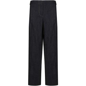 Tory Burch, Dames, Broeken, Zwart, Maat: 2XS Katoen,