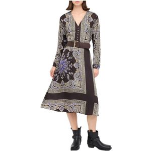 Liu Jo, Dames, Jurken, Veelkleurig, Maat: S Viscose,