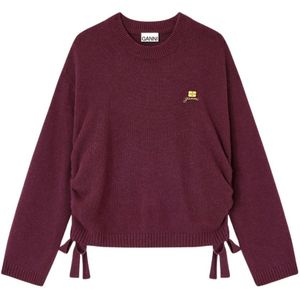 Ganni, Dames, Truien, Rood, Maat: S Wol,