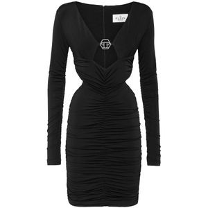 Philipp Plein, Dames, Jurken, Zwart, Maat: S