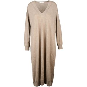 Max Mara, Dames, Jurken, Beige, Maat: L Kasjmier,