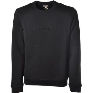 Woolrich, Heren, Sweatshirts & Hoodies, Blauw, Maat: XL Katoen,