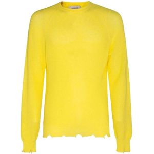 Laneus, Heren, Truien, Geel, Maat: S Katoen,