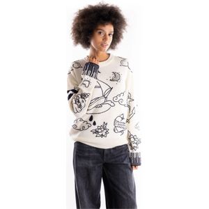 Pinko, Dames, Truien, Wit, Maat: L Wol,