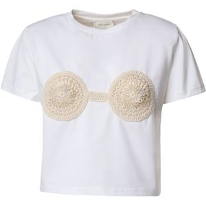 Magda Butrym, Dames, Tops, Wit, Maat: 3XS Katoen,