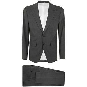 Dsquared2, Heren, Pakken, Grijs, Maat: M Wol,
