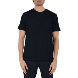 Hugo, Heren, Tops, Blauw, Maat: L Katoen,