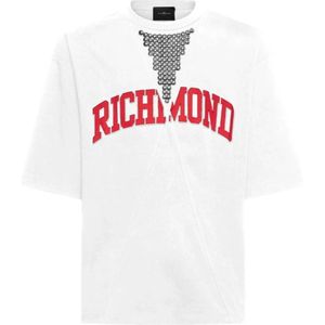 John Richmond, Heren, Tops, Wit, Maat: S Katoen,