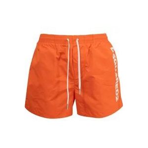 Boxer Zwembroek met Dsquared2 Logo , Orange , Heren , Maat: M