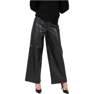 Silvian Heach - Broek - Zwart - Losse Pasvorm - Hoge Tailleband