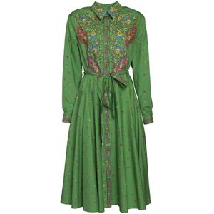 Kenzo, Dames, Jurken, Groen, Maat: M Katoen,