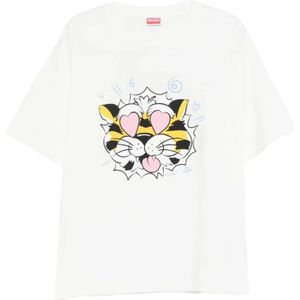 Kenzo, Heren, Tops, Wit, Maat: S Katoen,