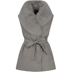 Yves Salomon, Dames, Jassen, Grijs, Maat: L Leer,