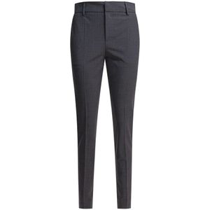 Alexander McQueen, Dames, Broeken, Grijs, Maat: XS Wol,