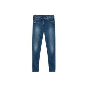 Twinset Super Skinny Denim met Strass Hart , Blue , Dames , Maat: W29