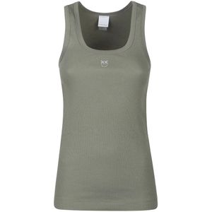 Pinko, Dames, Tops, Groen, Maat: L Katoen,